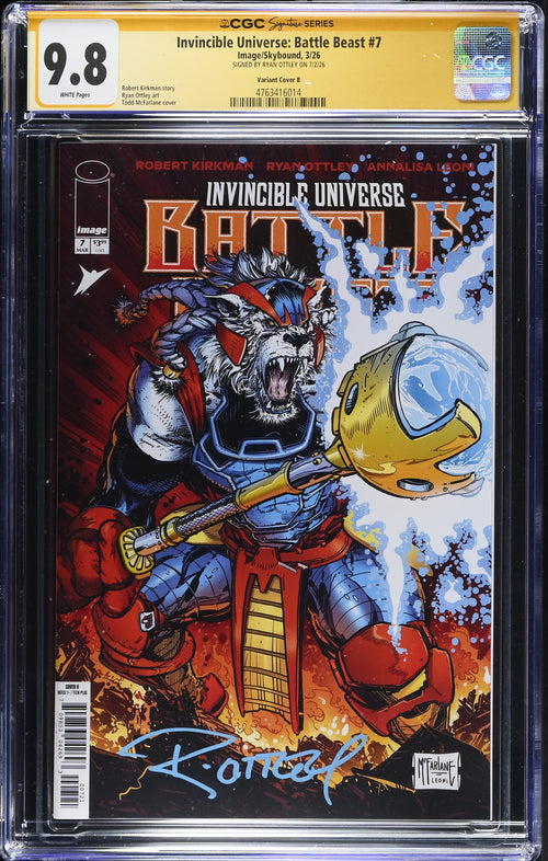 Invincible Universe: Battle Beast #7 Ottley - CGC 9.8