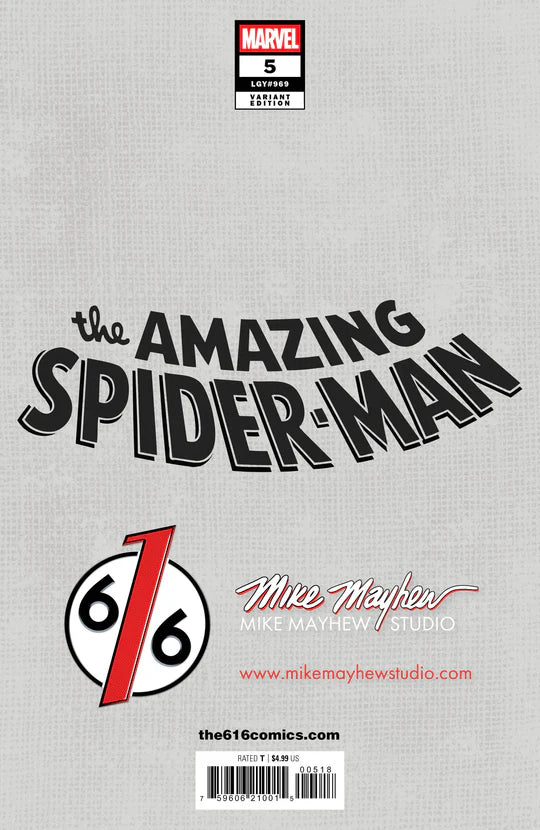 AMAZING SPIDER-MAN #5 Mike Mayhew Studio Variant Cover A Trade Dress SIGNED with COA